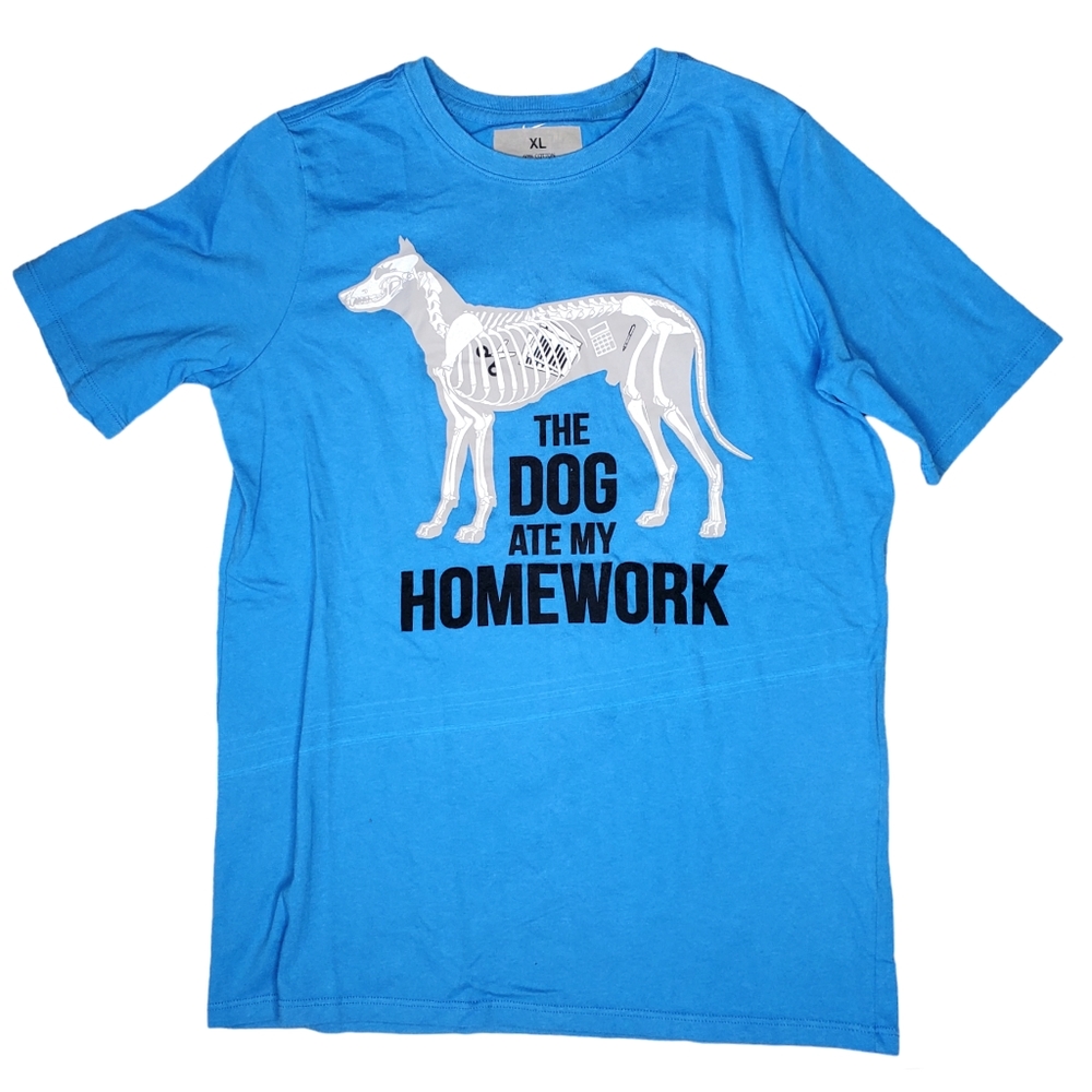 34) NIKE "The Dog Ate My Homework" Sz. XL